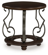 A2Z Furniture - Ashley Furniture - Frallyn End Table - Round End Table / Dark Brown - T623-6